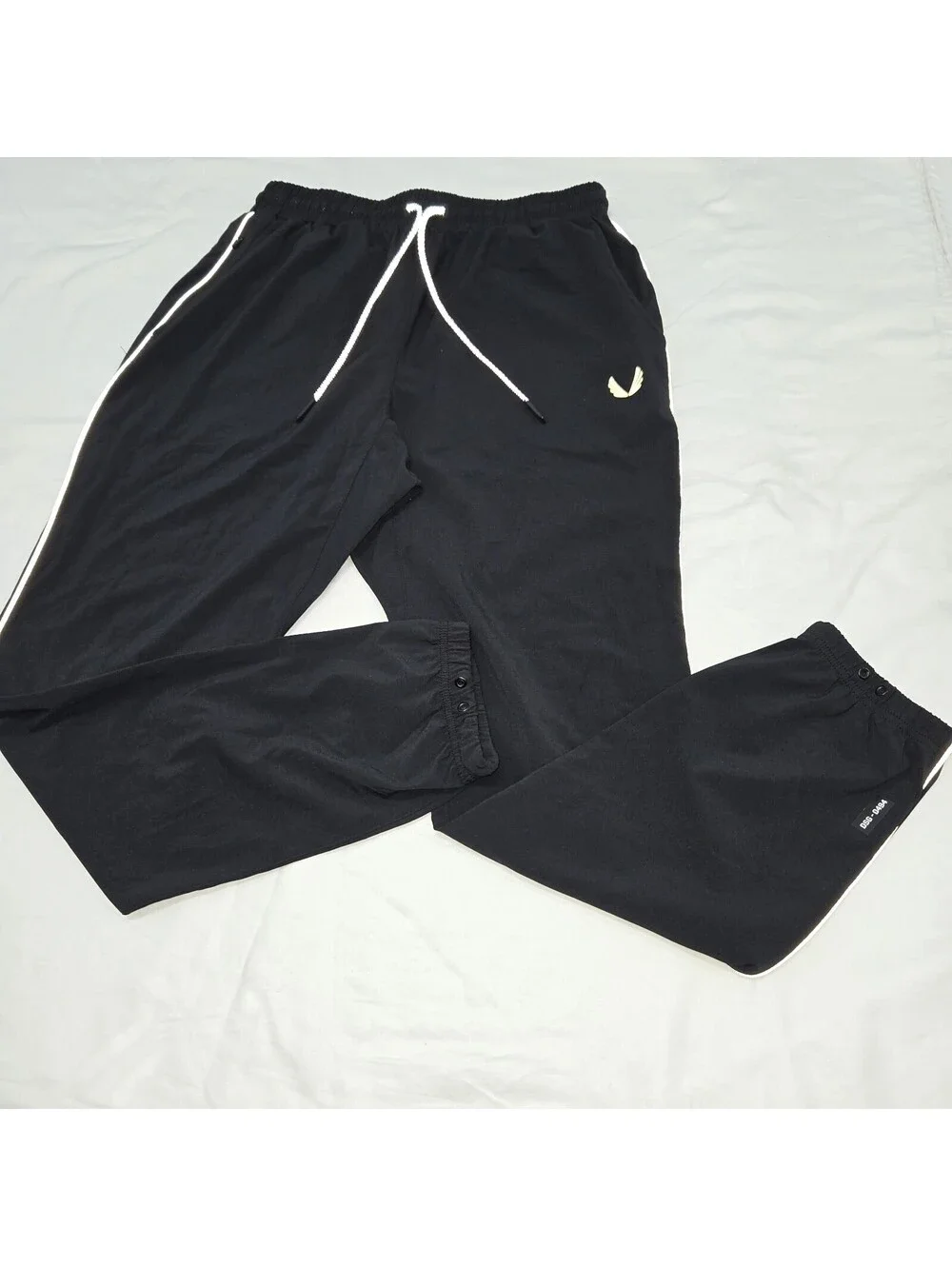 EUC Size MED Men's ASRV DSG-0494 Ultralight Black Track Pants Reflective Joggers